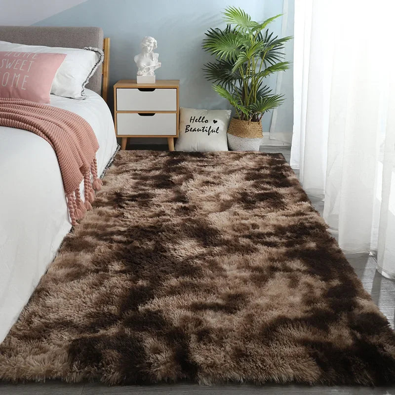 Tapis en peluche Plancher de chambre Tapis moelleux Tapis antidérapants de décoration intérieure Tapis de velours doux