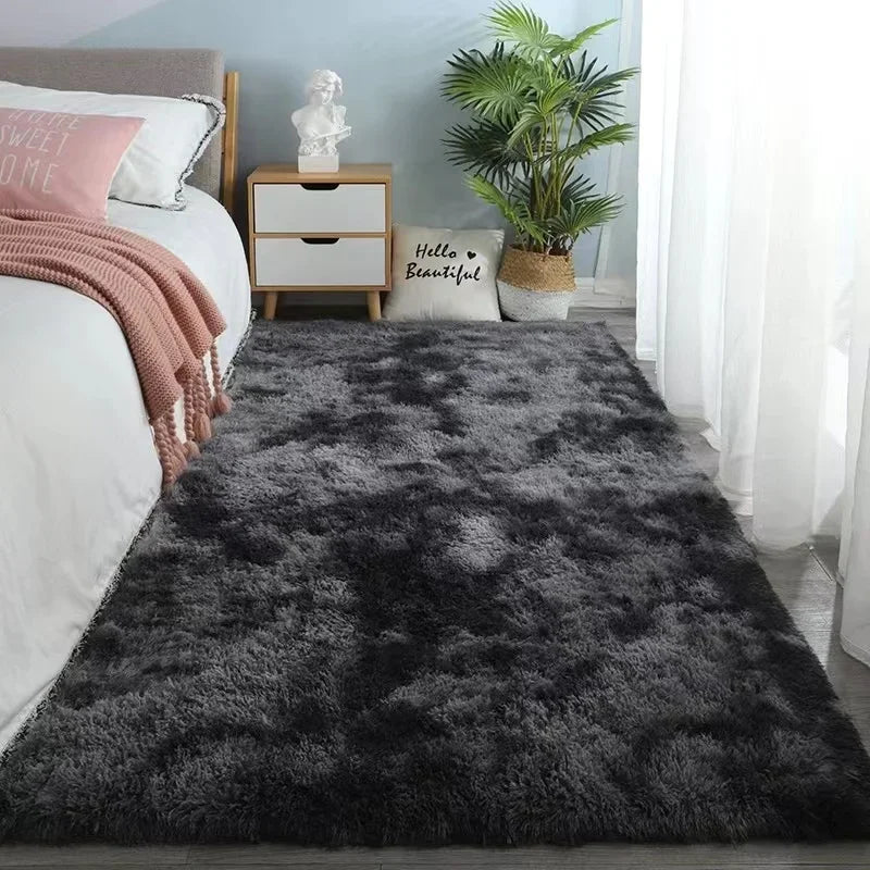 Tapis en peluche Plancher de chambre Tapis moelleux Tapis antidérapants de décoration intérieure Tapis de velours doux